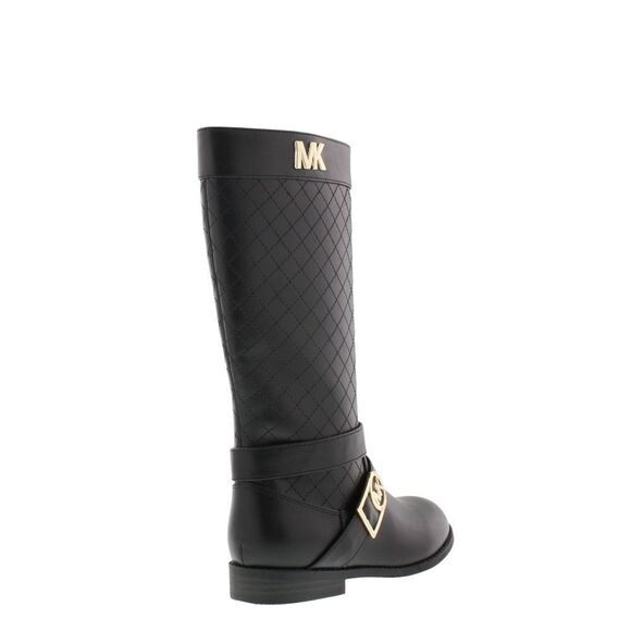 New! MICHAEL KORS Toddler Girls Black Quilted Tall Boots Riding Boots Size 7 - Picture 2 of 11